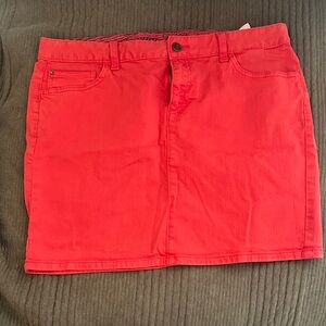 Tommy Hilfiger Vibrant Red Mini Skirt